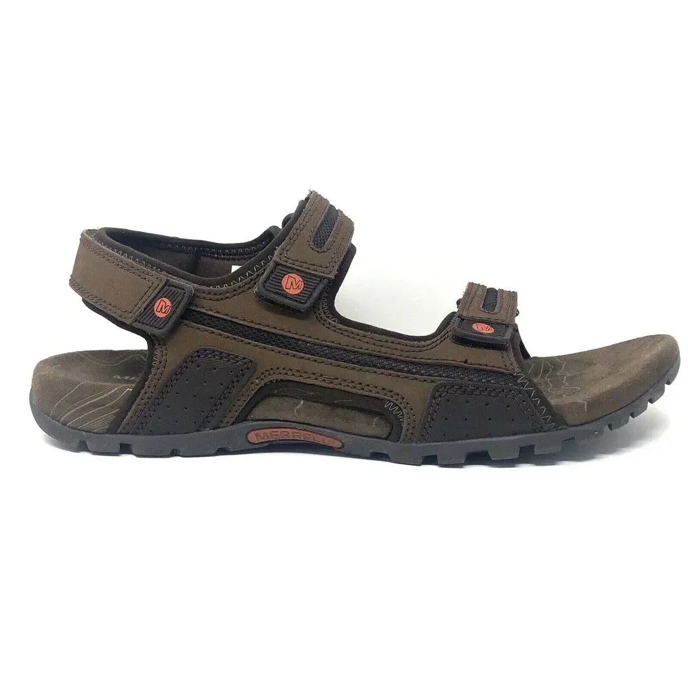 MERRELL Sandspur Oak Sport Sandals Mens Size 13 Dark Earth Brown Outdoors Trail